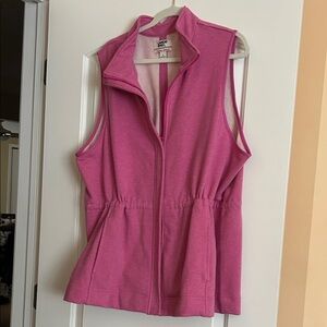 Lands' End Pink Zip-Up Vest